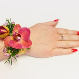 Dark Pink Orchid Wrist Corsage